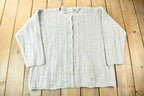 Vintage 1990s Weekend Edition Grey Cable Knit Cardigan Sweater