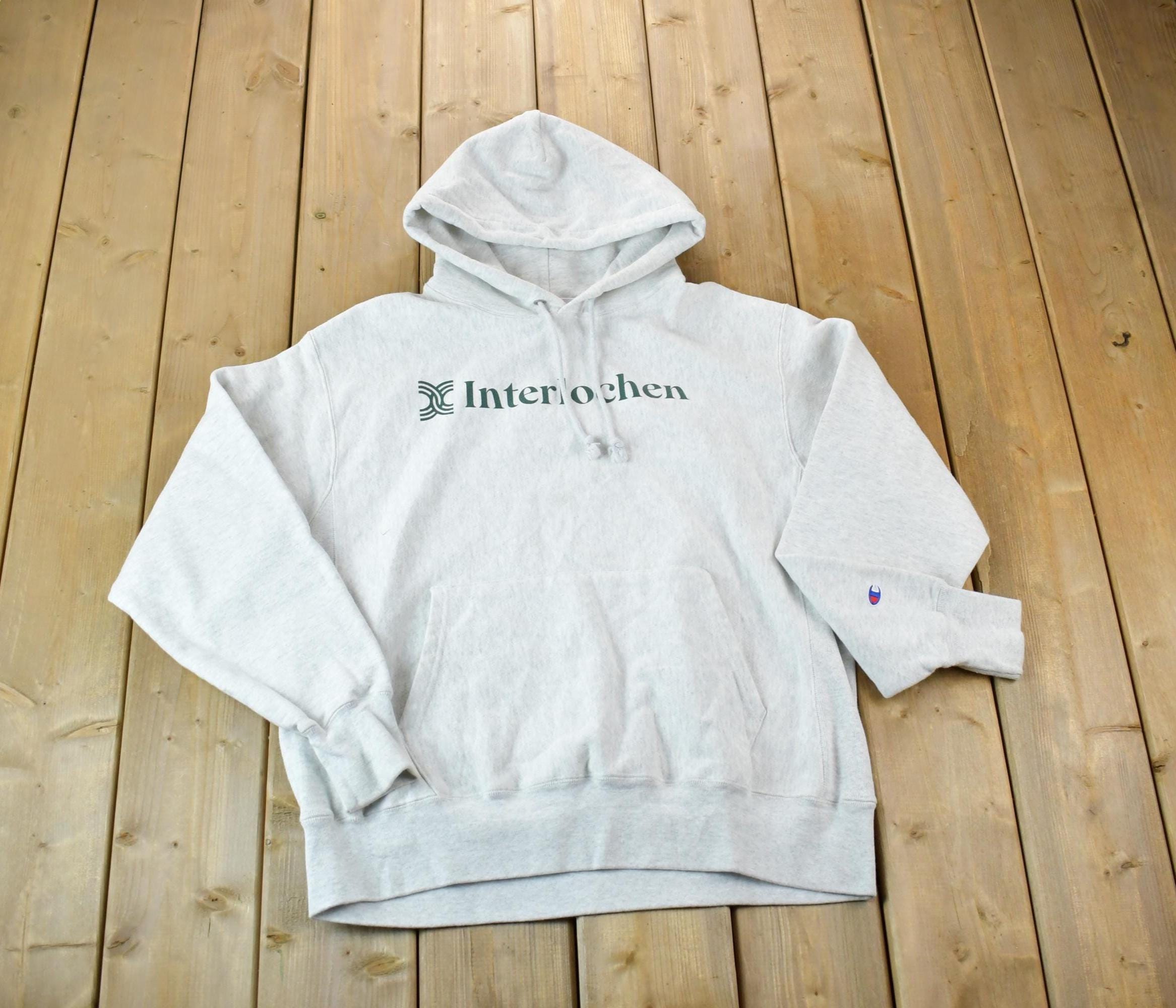 Vintage Y2K Champion Reverse Weave Interlochen Hoodie Sweatshirt
