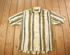 Vintage 1990s Bassiri Striped Button Up Shirt