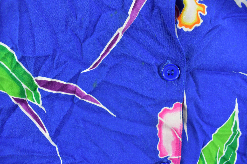 Vintage 1990s Hawaiian Floral Button Up Shirt