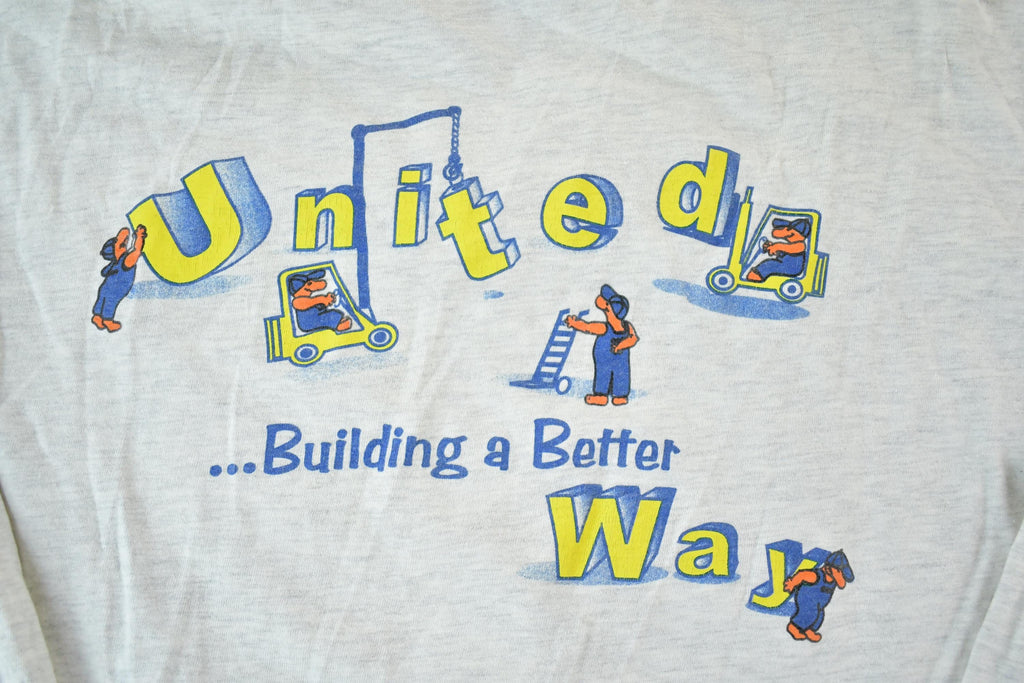 Vintage 1996 United Way Souvenir Single Stitch Graphic Print T-Shirt Made In USA