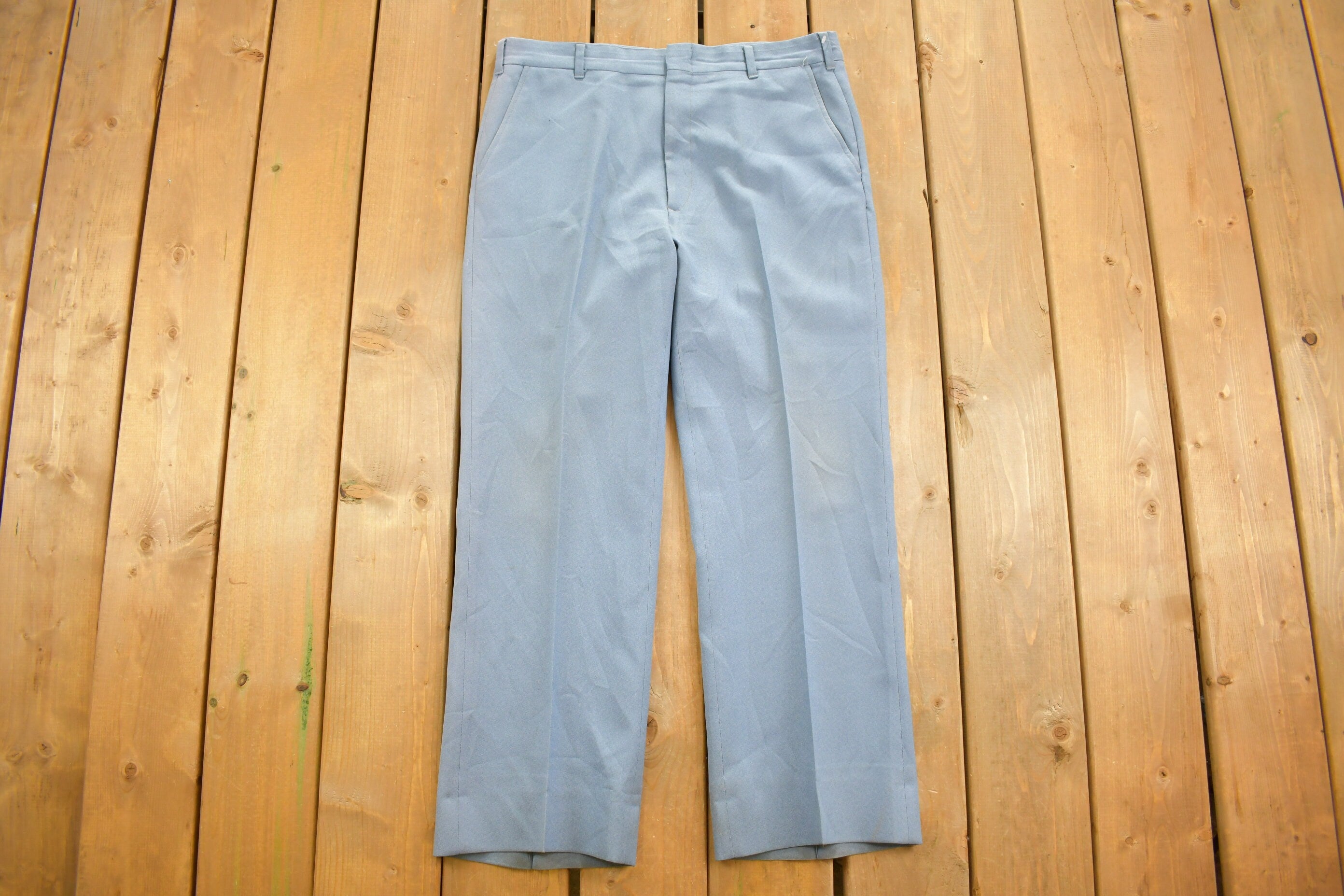 Vintage 1990s Blue Trousers Size 35 x 28