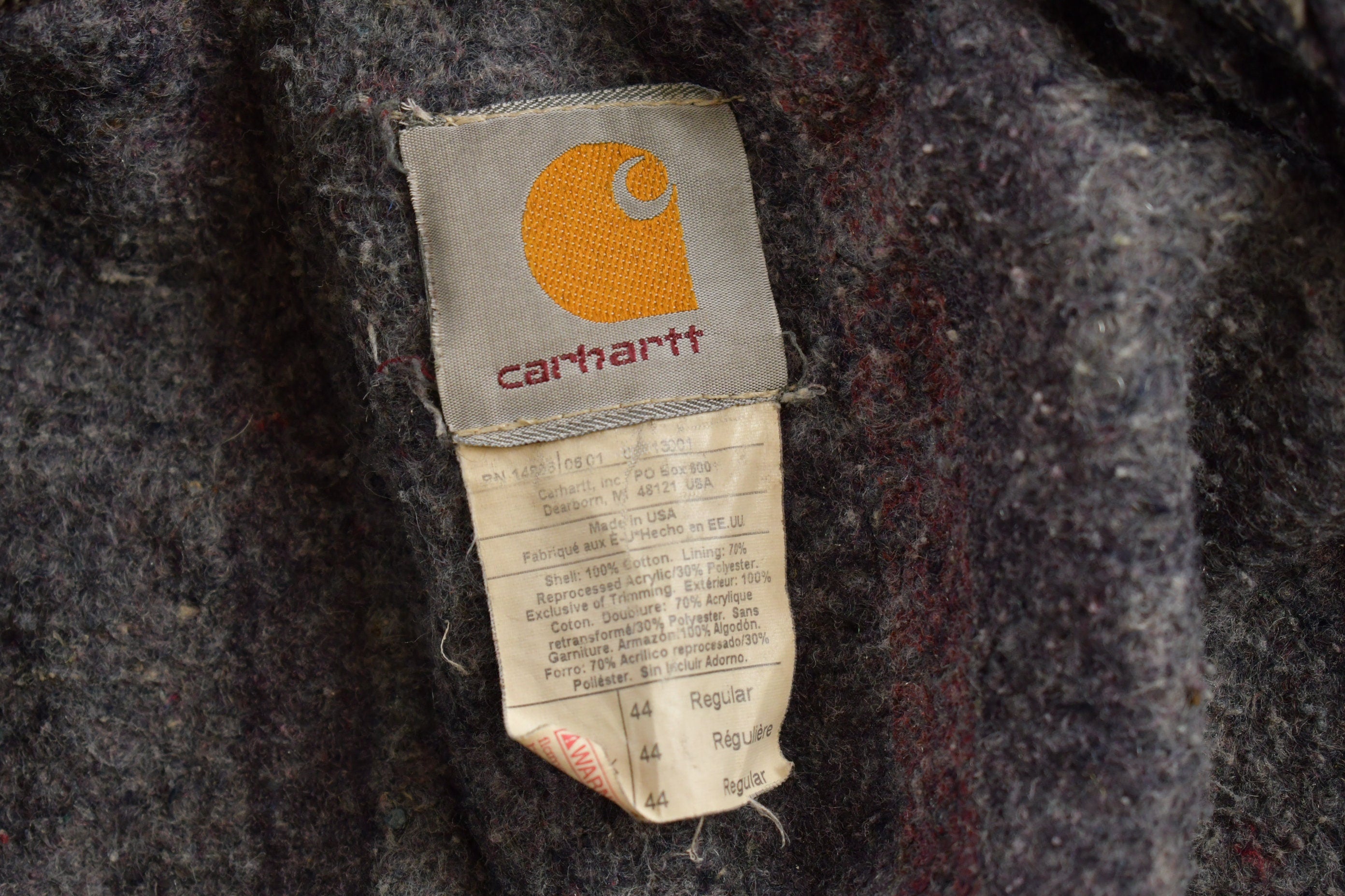 Vintage 1990s Carhartt Blanket Lined Chore Coat