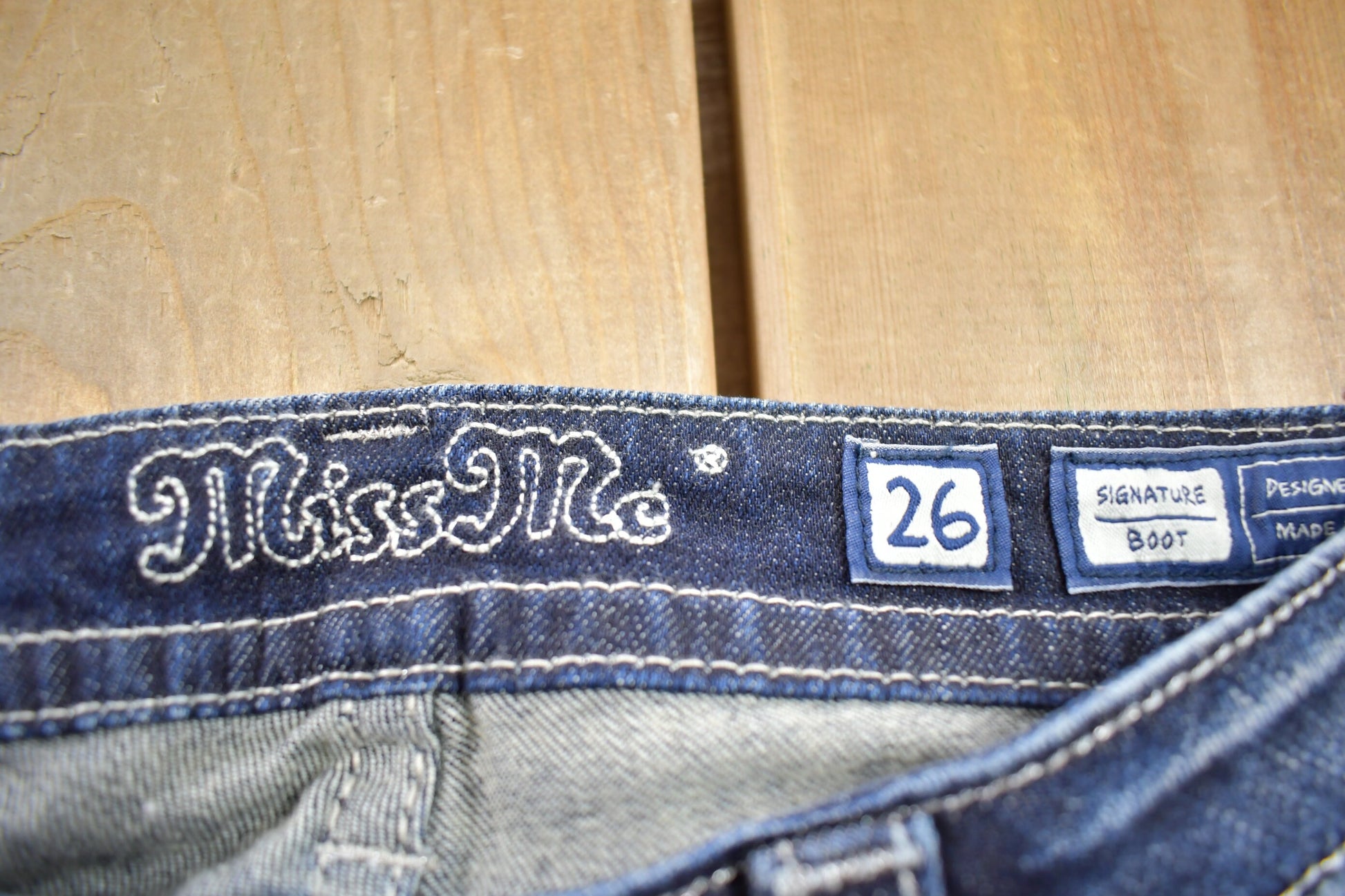 Vintage Y2K Miss Me Bedazzled Low Rise Jeans Size 26x33