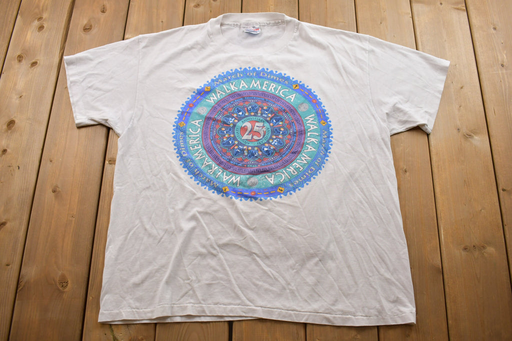 Vintage 1990s Walk America 25th Anniversary Graphic T Shirt