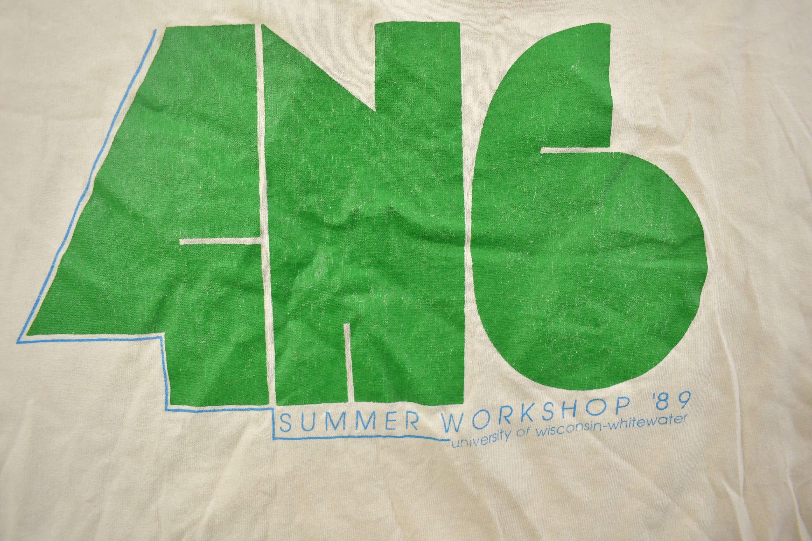 Vintage 1989 University Of Wisconsin-Whitewater Workshop Collegiate T-Shirt