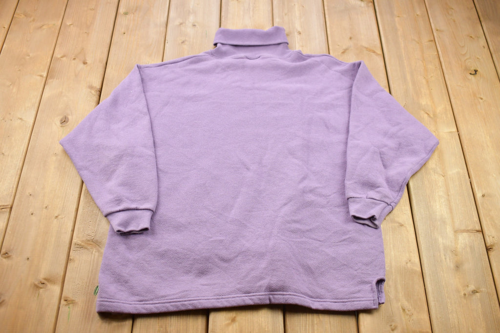 Vintage 1990s Blank Purple Turtleneck Sweatshirt