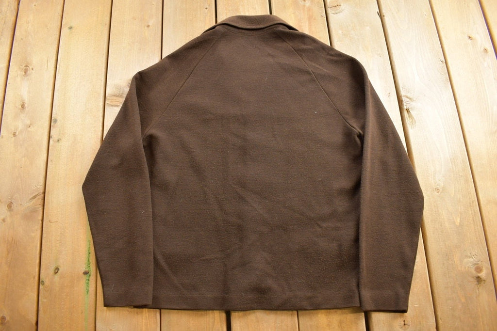 Vintage 1970s Leather Panelled Light Jacket Shirt