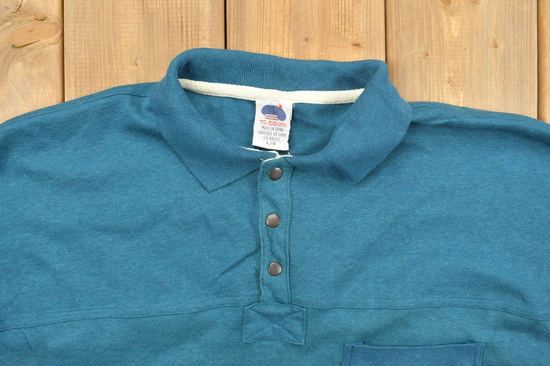 Vintage 1990s Color Block Rugby Sweatshirt