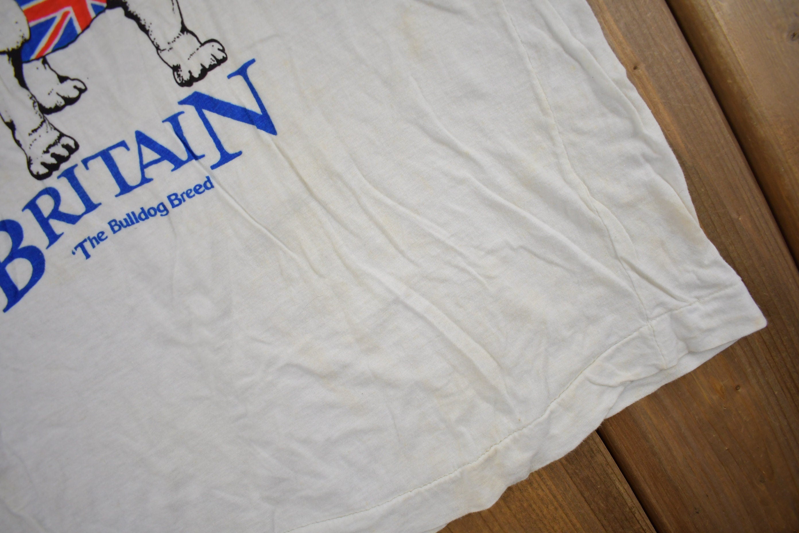 Vintage 1980s great Britain Bulldog Graphic T Shirt