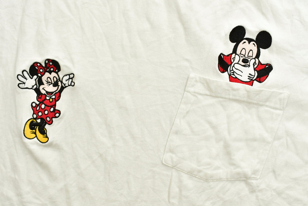 Vintage 90's Mickey Mouse Embroidered Cartoon T-Shirt