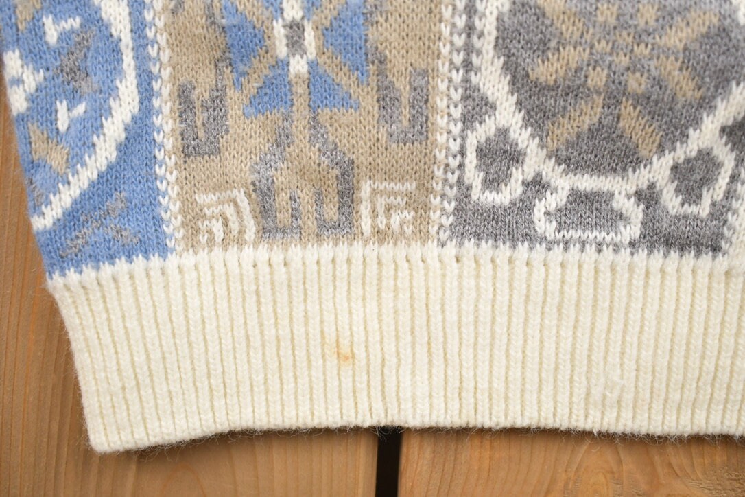 Vintage 1990s Alfred Dunner Knitted Collared Sweater /