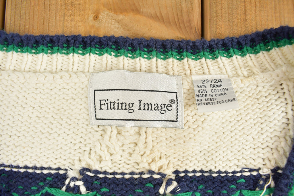 Vintage 1990s Womans Fitting Image Knitted Cardigan Sweater