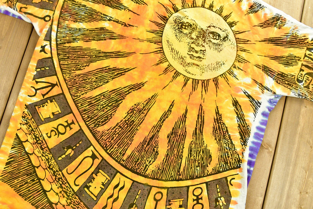 Vintage 1992 Liquid Blue Sun & Moon T Shirt