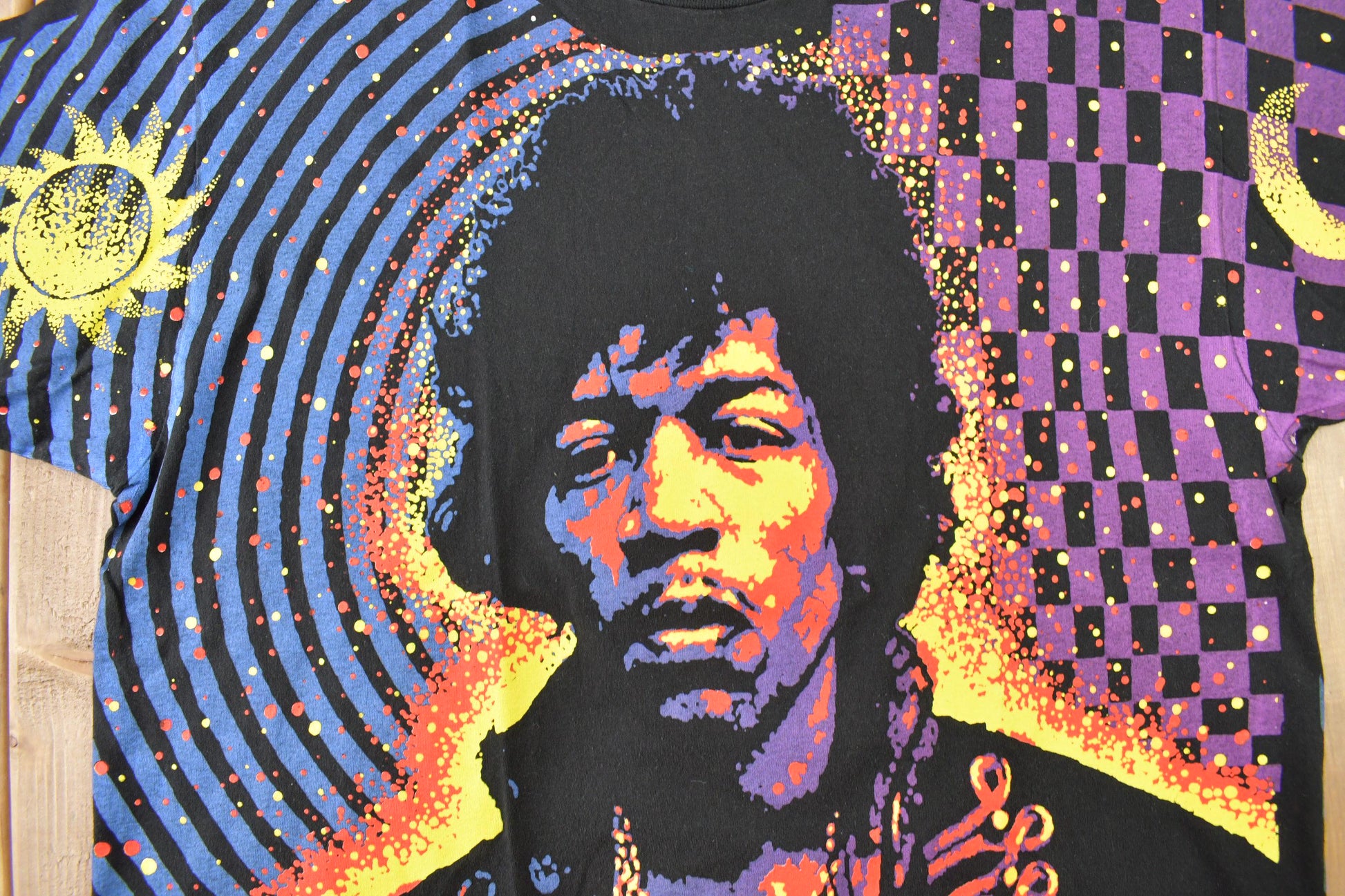 Vintage 1992 Jimi Hendrix Are You Experienced? All Over Print Single Stitch Band T-Shirt