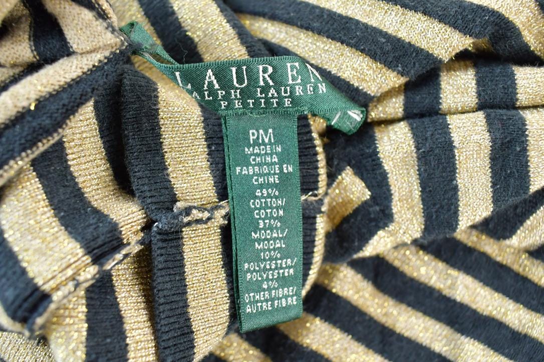 Vintage 1990s Lauren Ralph Lauren Striped Yachting Knit Shirt