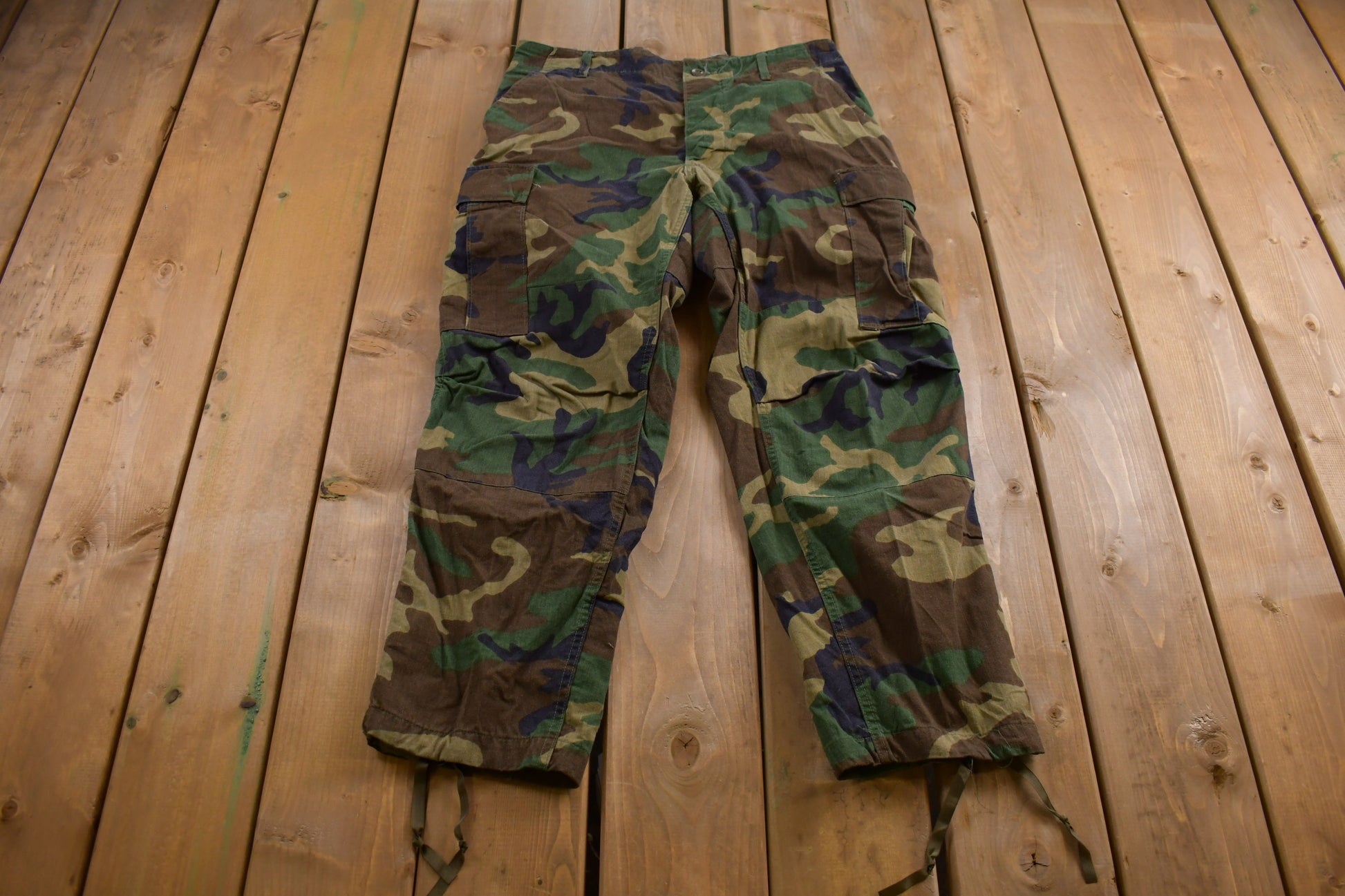 Vintage 2001 Military Woodland Camouflage Cargo Pocket Pants 32 x 28