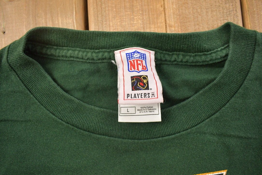 Vintage 1990s Brett Farve Green Bay Packers NFL Graphic T-Shirt