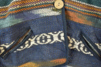 Vintage 1990s Two Twenty Light Abstract Knit Button Up Jacket