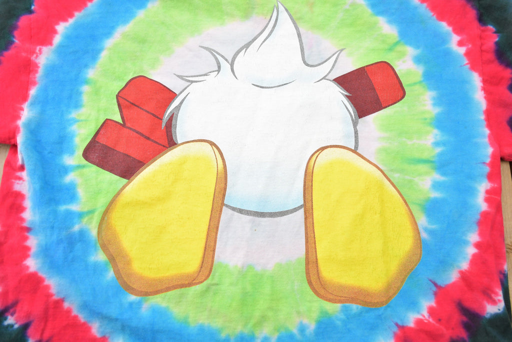 Vintage 1990s Donald Duck Mickeys Philarmagic Doubled Sided Tye Dye Disney T-Shirt AOP