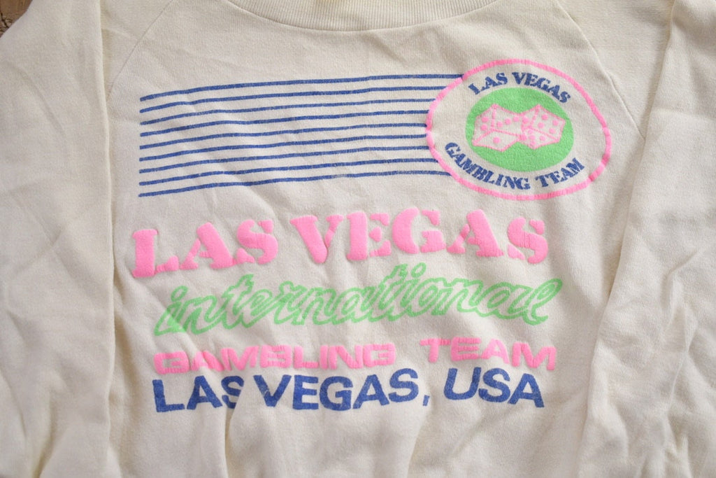 Vintage 1980s Las Vegas Gambling Team Crewneck Sweatshirt
