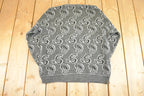 Vintage 1990s Paisley AOP Knit Crewneck Sweater Womens M / 90's Abstract Pattern 3D Knitted Sweatshirt