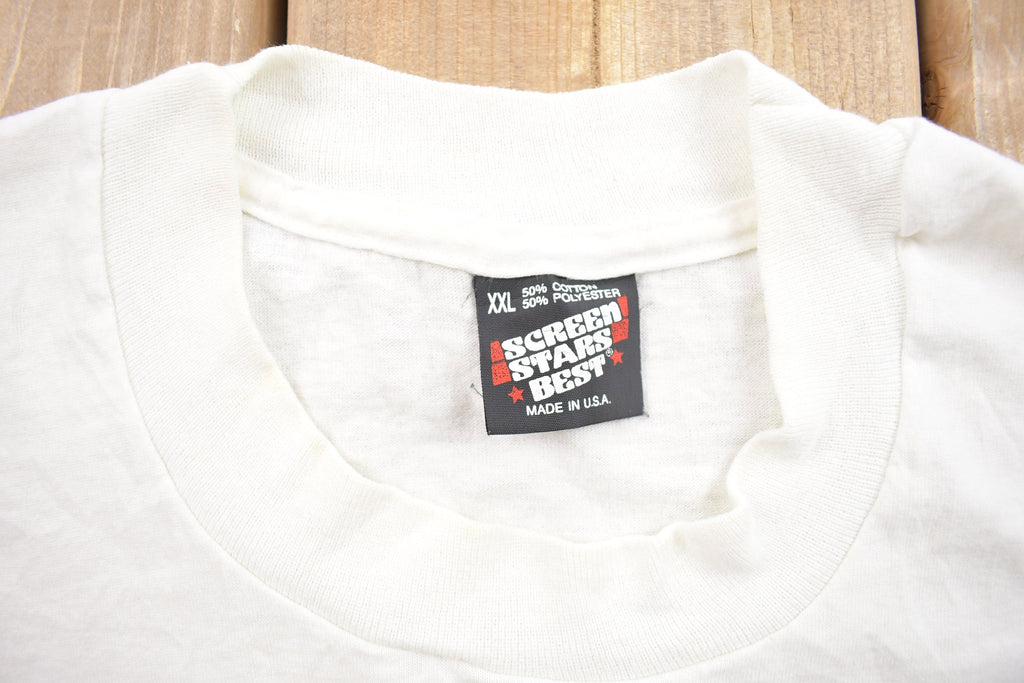 Vintage 1980s Elvis Memorial Postage Stamp Graphic screen Stars T Shirt