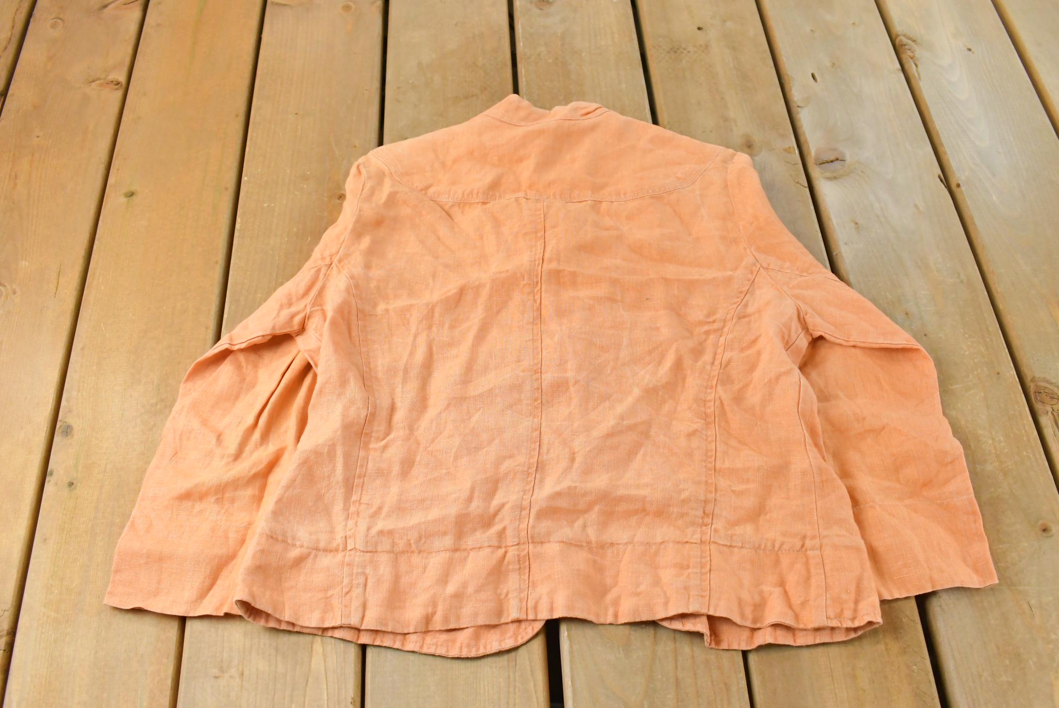 Vintage 1990s Chicos Linen Button Up Shirt Women's S /