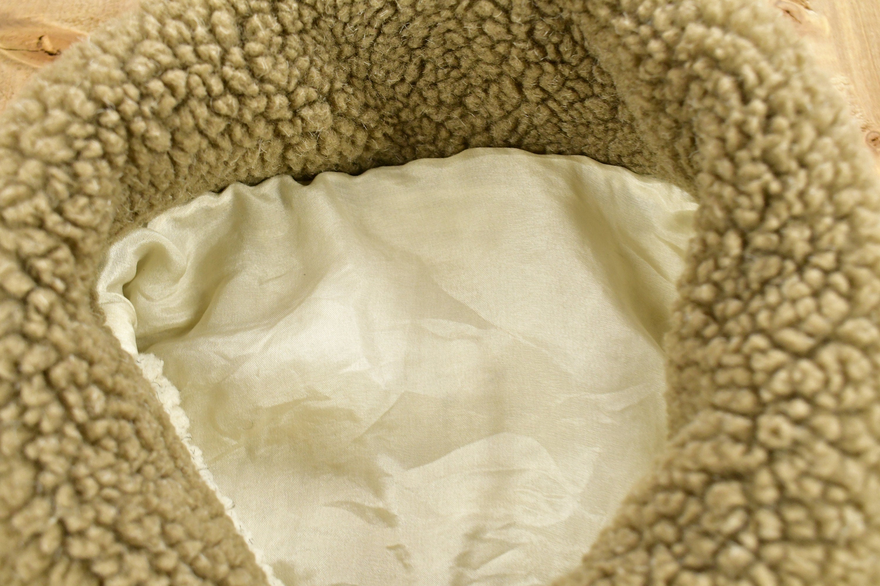 Vintage 1990s Cream Color Deep Pile Button Up Fleece Sweater