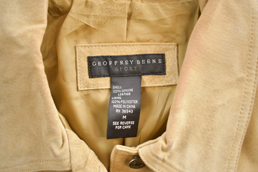 Vintage 1990s Geoffrey Beene Leather Suede Jacket