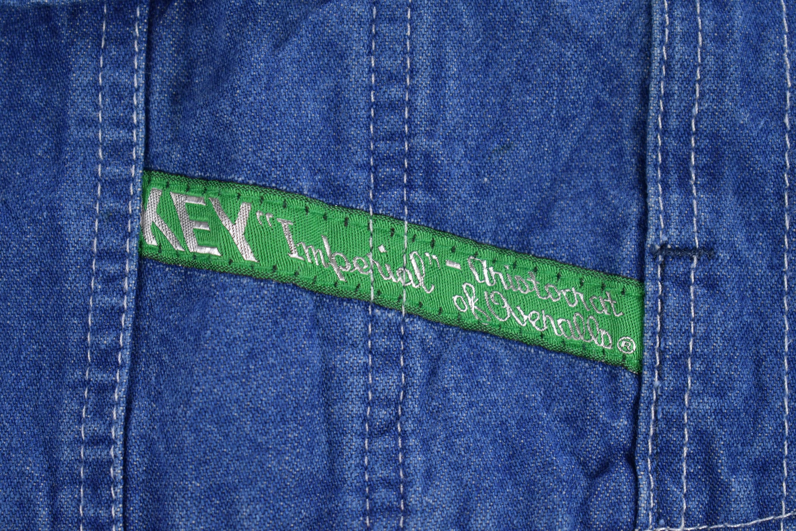 Vintage 1990s KEY Imperial Denim Jean Overalls Size 40 x 30
