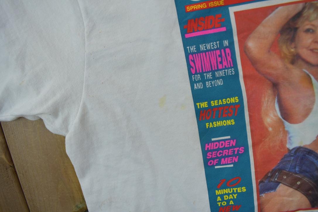 Vintage 1990s Cover Girl Magazine Single Stitch Graphic T-Shirt Made In USA