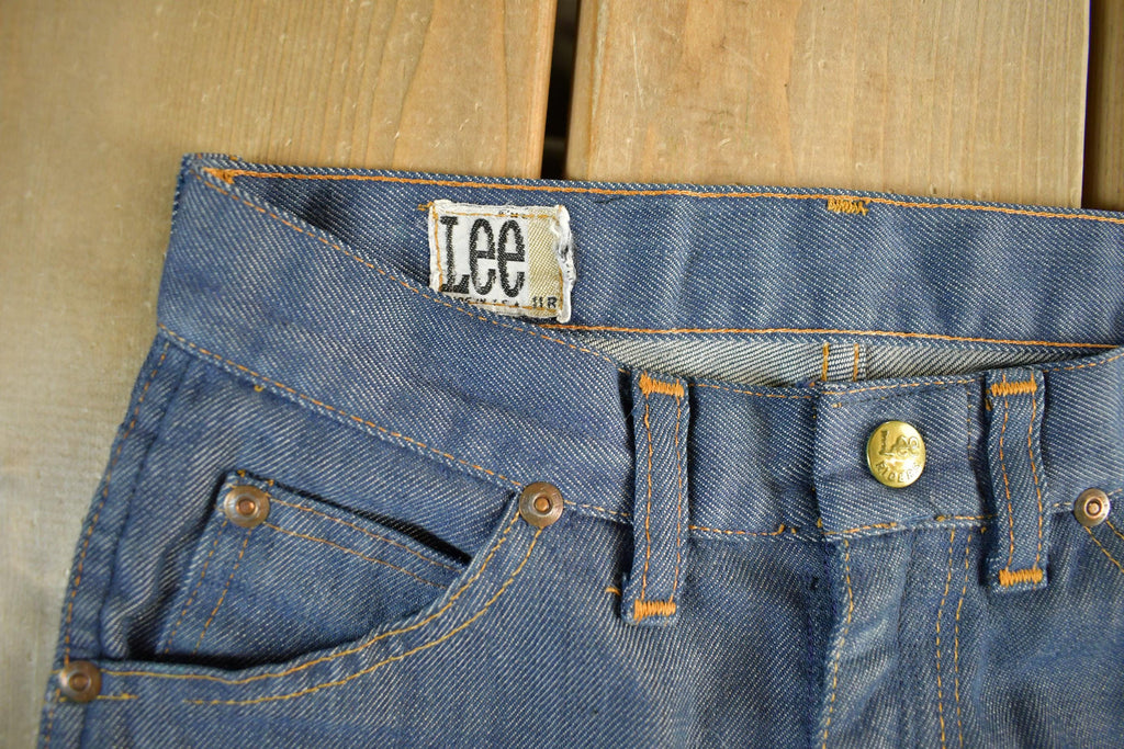 Vintage 1960s 1970s Lee Distressed Denim Jeans Youth 24 x 23.5