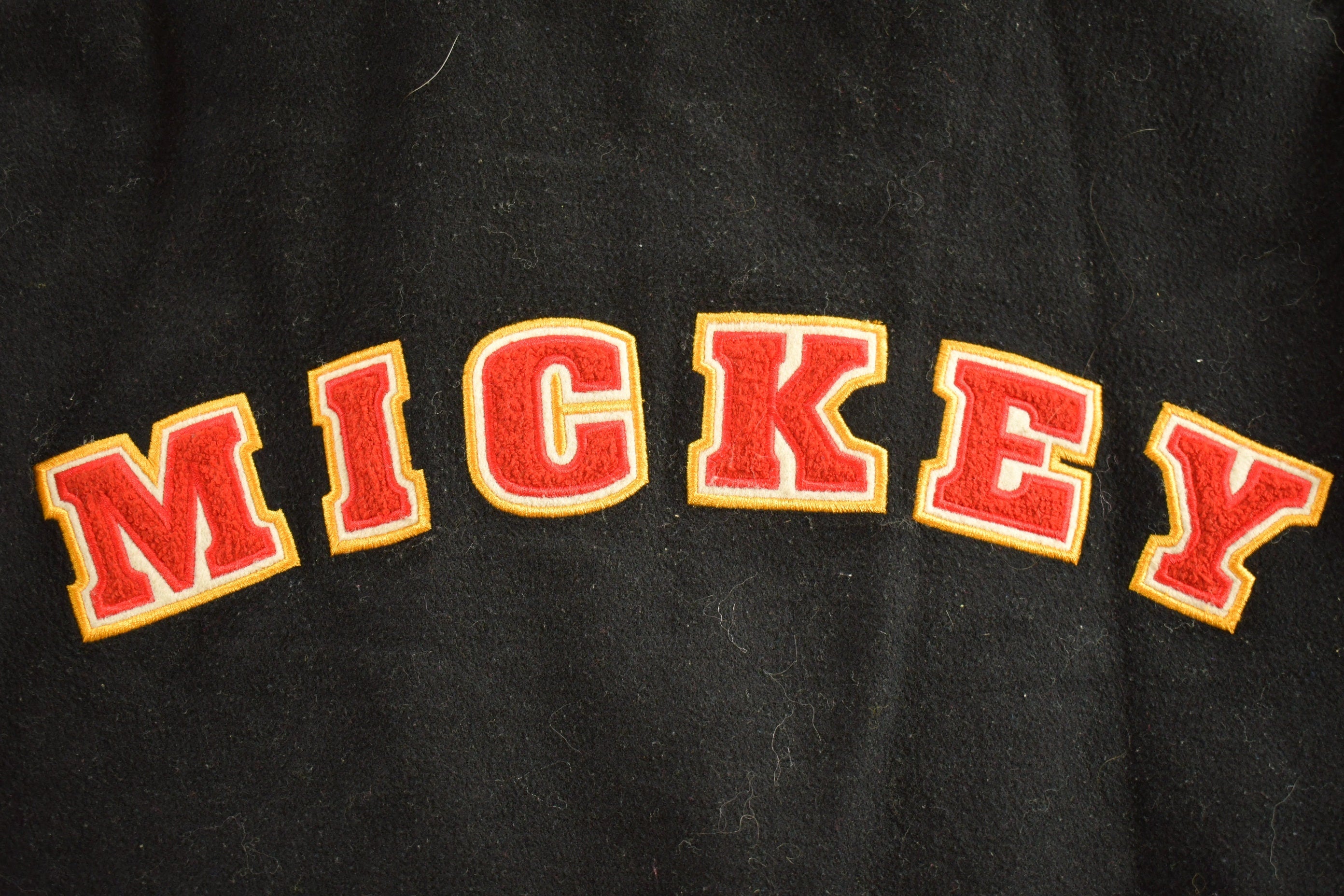 Vintage 1990s Mickey Embroidered Disney Varsity Jacket