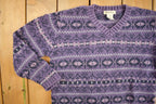 Vintage 1990s Eddie Bauer Geometric Knitted Crewneck Sweater  Vintage 90s Crewneck All Over Pattern  Outdoorsman  Fall Wear