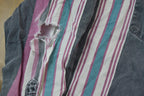 Vintage 1990s Graphic Button up Striped T-Shirt