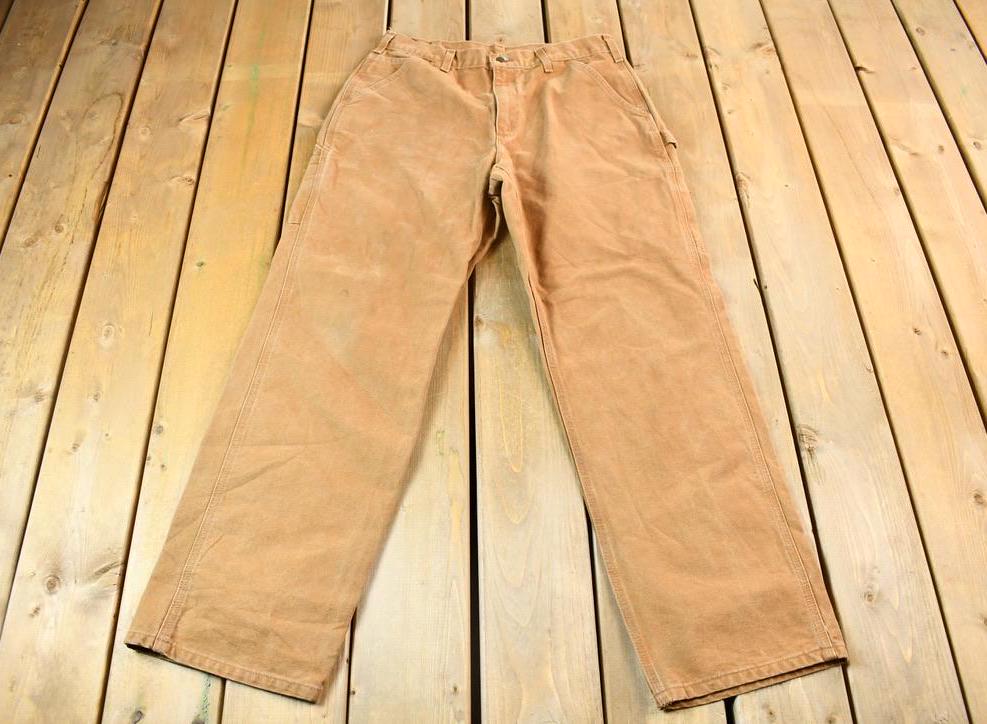 Vintage 2000s Dark Tan Carhartt Work Pants Size 32 x 32