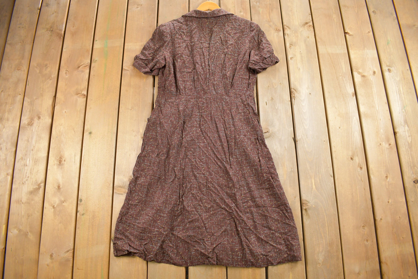 Vintage 1950s Eve Carver Sun Dress / True Vintage Dress / Retro Womenswear / Summer Dress / Loose Fitting Dress / Cute / Brown