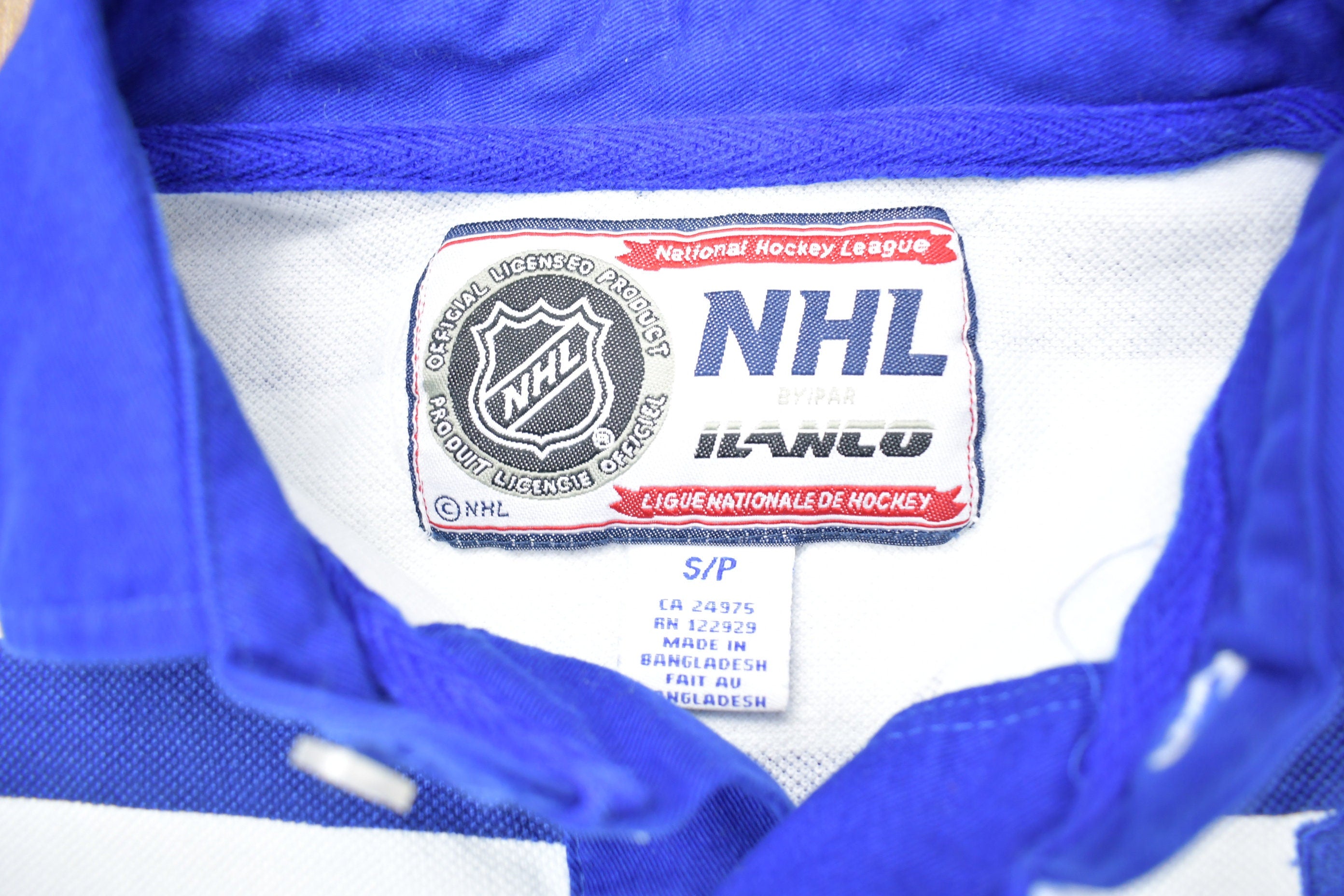 Vintage 1990s NHL Toronto Maple Leafs Striped Collared Shirt