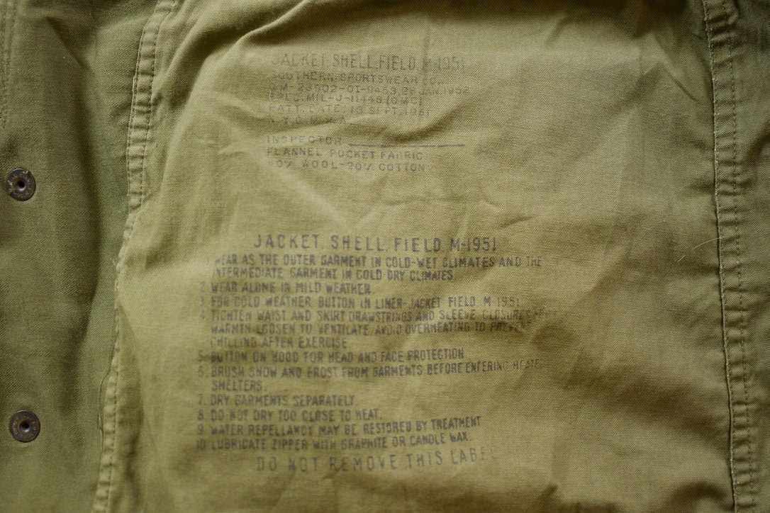 Vintage 1951 Army Field Jacket Shell