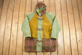 Vintage 1990s Utex Hooded Field Jacket Plaid Wool