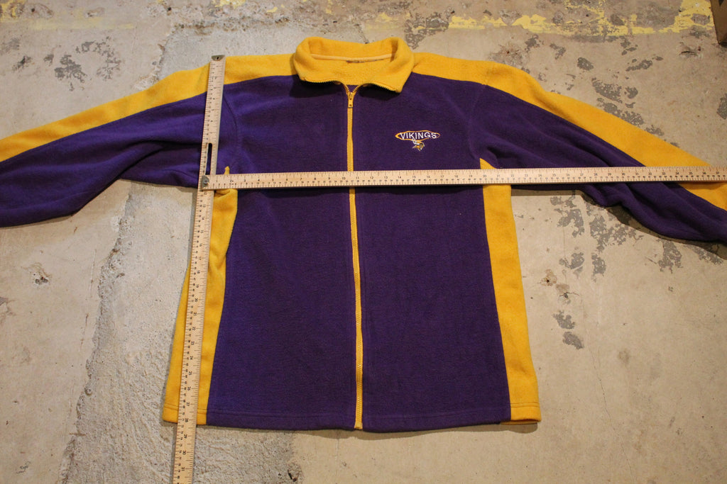 Vintage 1990s Minnesota Vikings NFL Full Zip Fleece Sweater