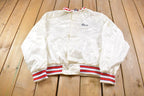 Vintage 1980s Aristo Jac Black North Chapter Satin Bomber Jacket