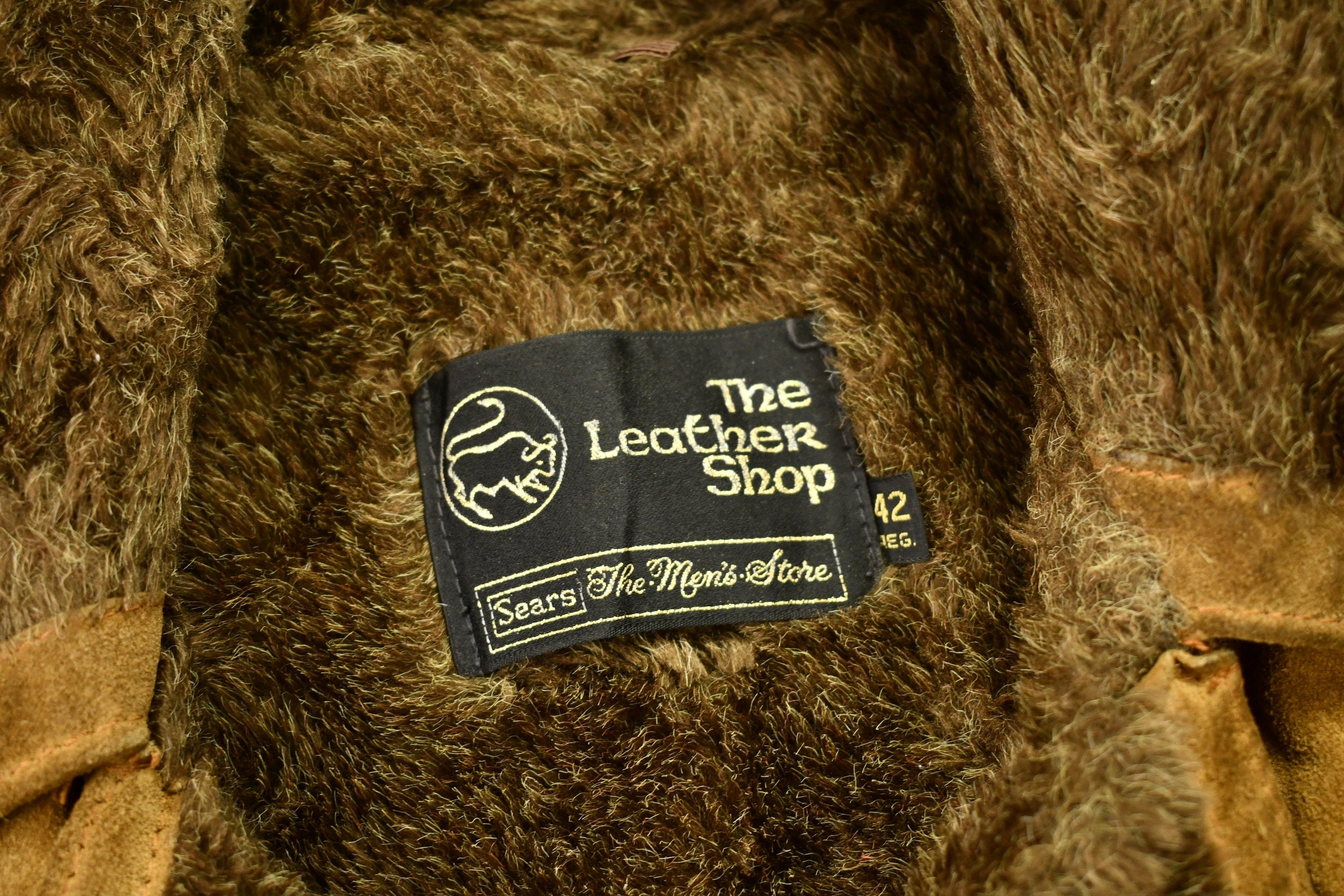 Vintage 1980s Sears The Leather Shop Fur Jacket