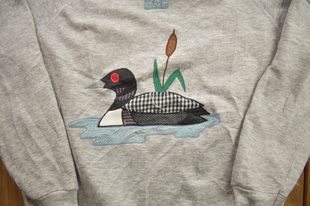 Vintage 1980s American Fleecewear Duck Crewneck Sweatshirt