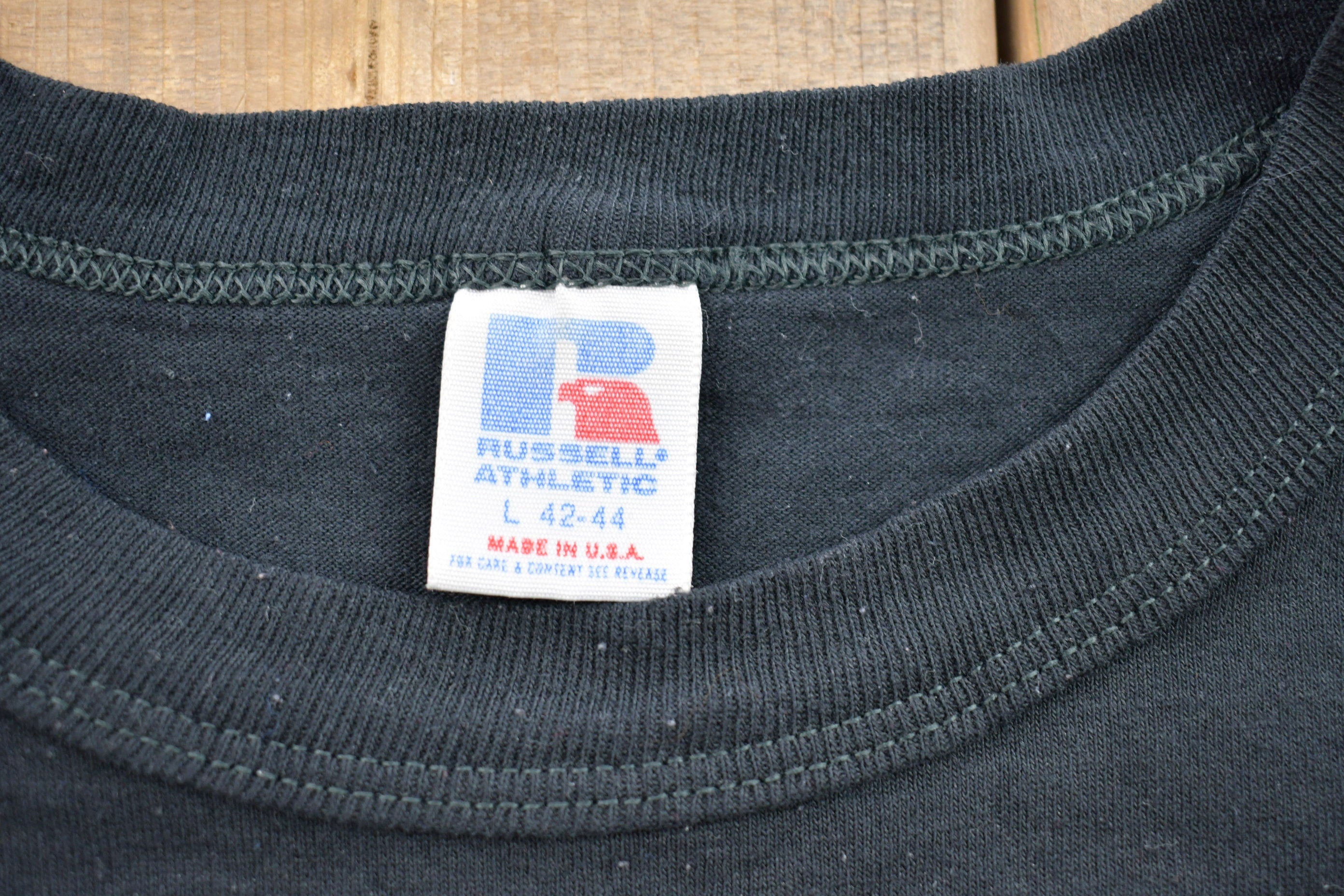 Vintage 1986 Stratford State Football Champs Russell Athletics T-Shirt