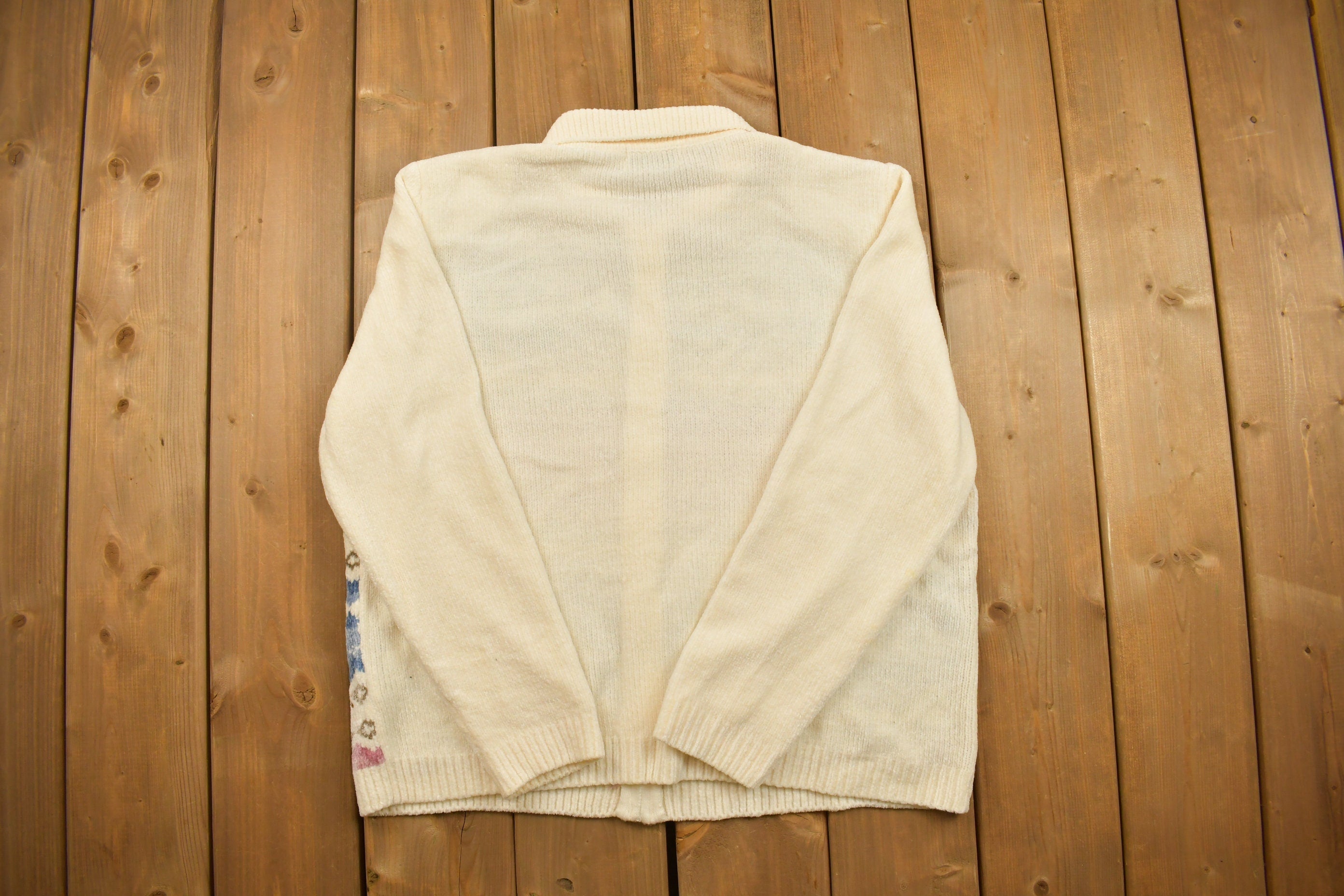 Vintage 1990s Alfred Dunner Zip Up Knitted Sweater