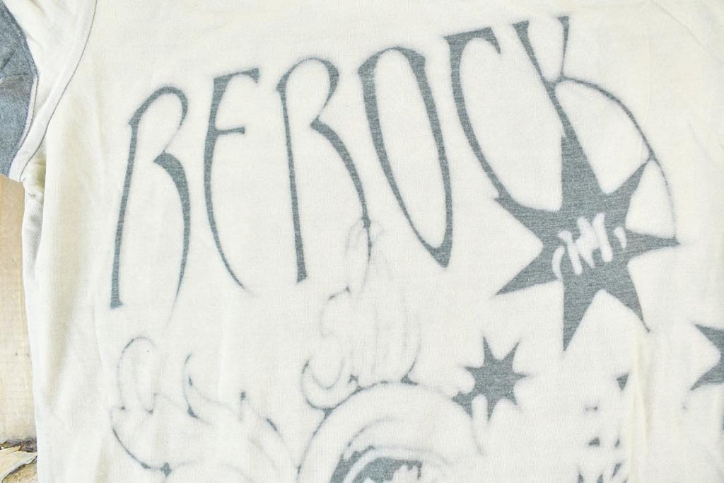 Women Vintage Rerock Rockstar Y2K T-Shirt / Vigoss Grunge Skull Print / Contrast Stitch / Internet Famous Clothing / Over Dyed