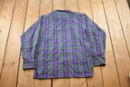 Vintage 1990s Oscar Dela Renta Plaid Flannel Button Up Shirt