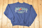 Vintage 1990s Winter Cardinal Embroidered Crewneck Sweatshirt Mens L
